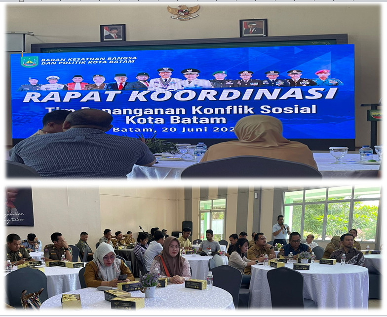 Menghadiri Rapat Koordinasi TIM Terpadu Penanganan Konflik Sosial di Kota Batam 