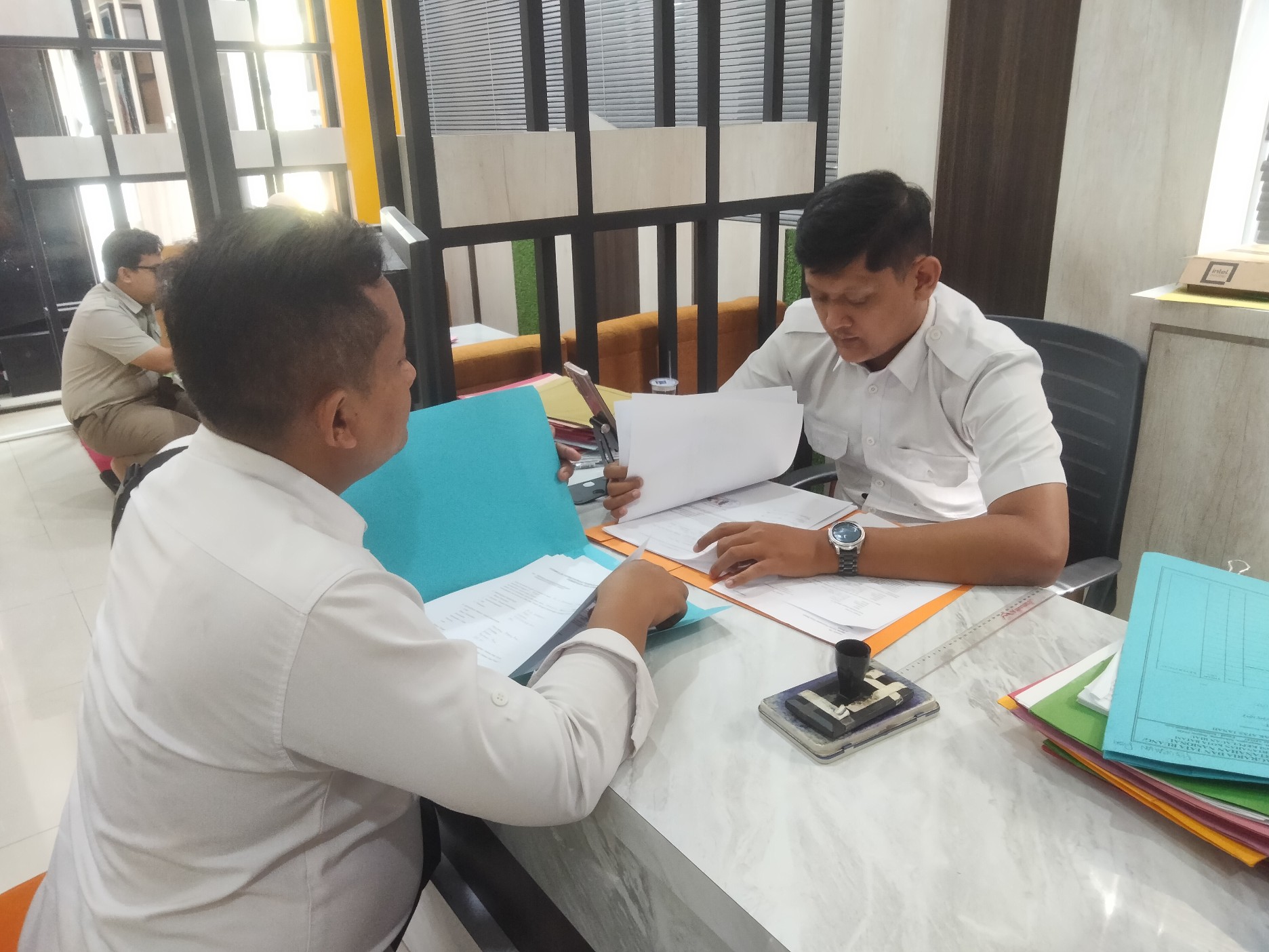 Urus Sertifikat Tanah : Pengelola BMN Kankemenag Kota Batam Datangi BPN