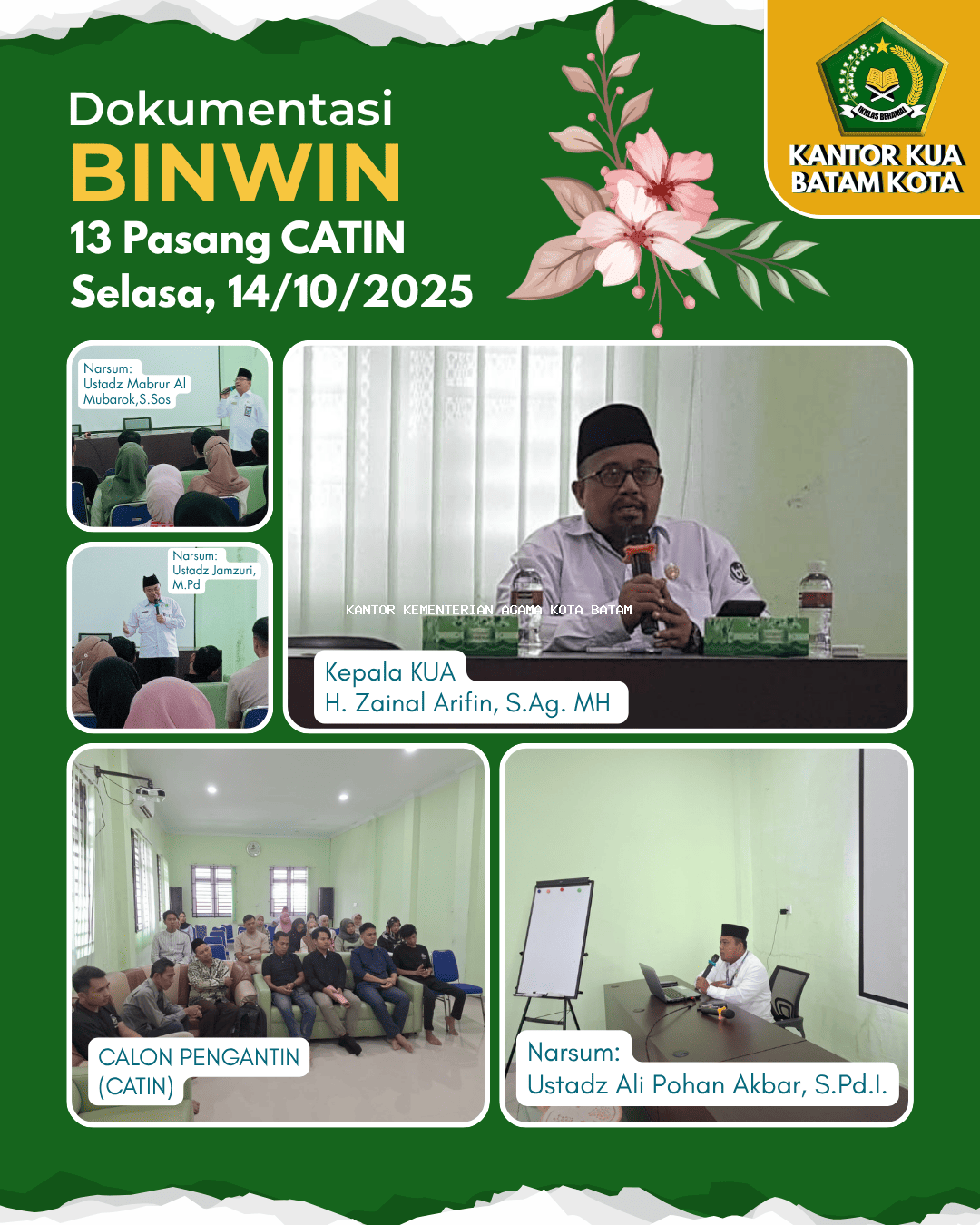 Keluarga Smart, harmonis dan tangguh akan lahir dari pasangan suami istri yang cukup bekal dalam perkawinannya 