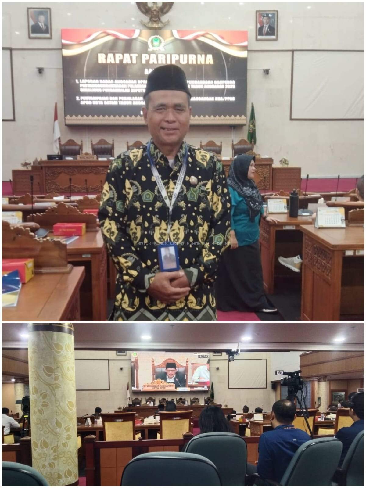 Wakili Kakan Kemenag, Nasir Darmawansyah Hadiri Rapat Paripurna DPRD Kota Batam