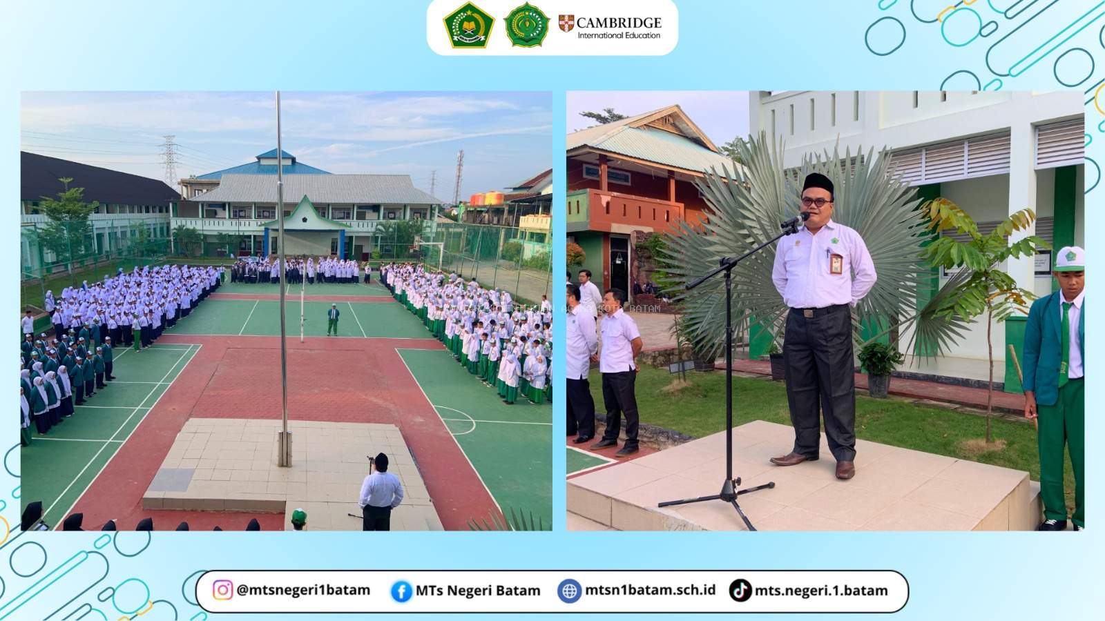 Upacara Bendera MTsN 1 Batam Tanamkan Semangat Meraih Prestasi dengan Cara yang Bermartabat
