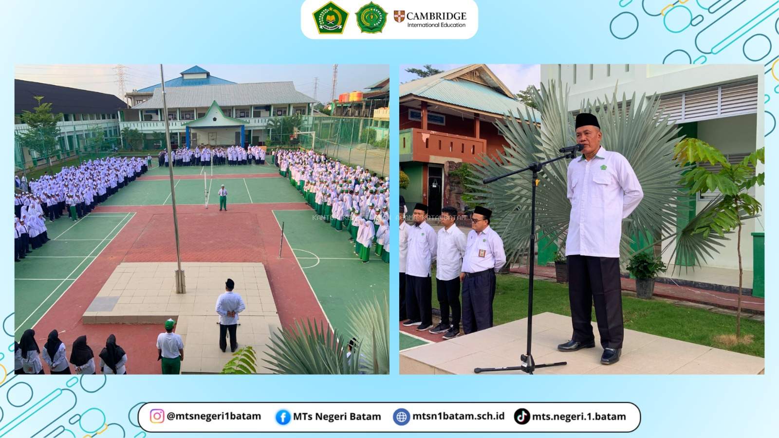 Melalui Upacara Bendera, Pembina Upacara Mengajak Peserta Didik Menjadikan Ilmu dan Adab sebagai Pedoman Hidup