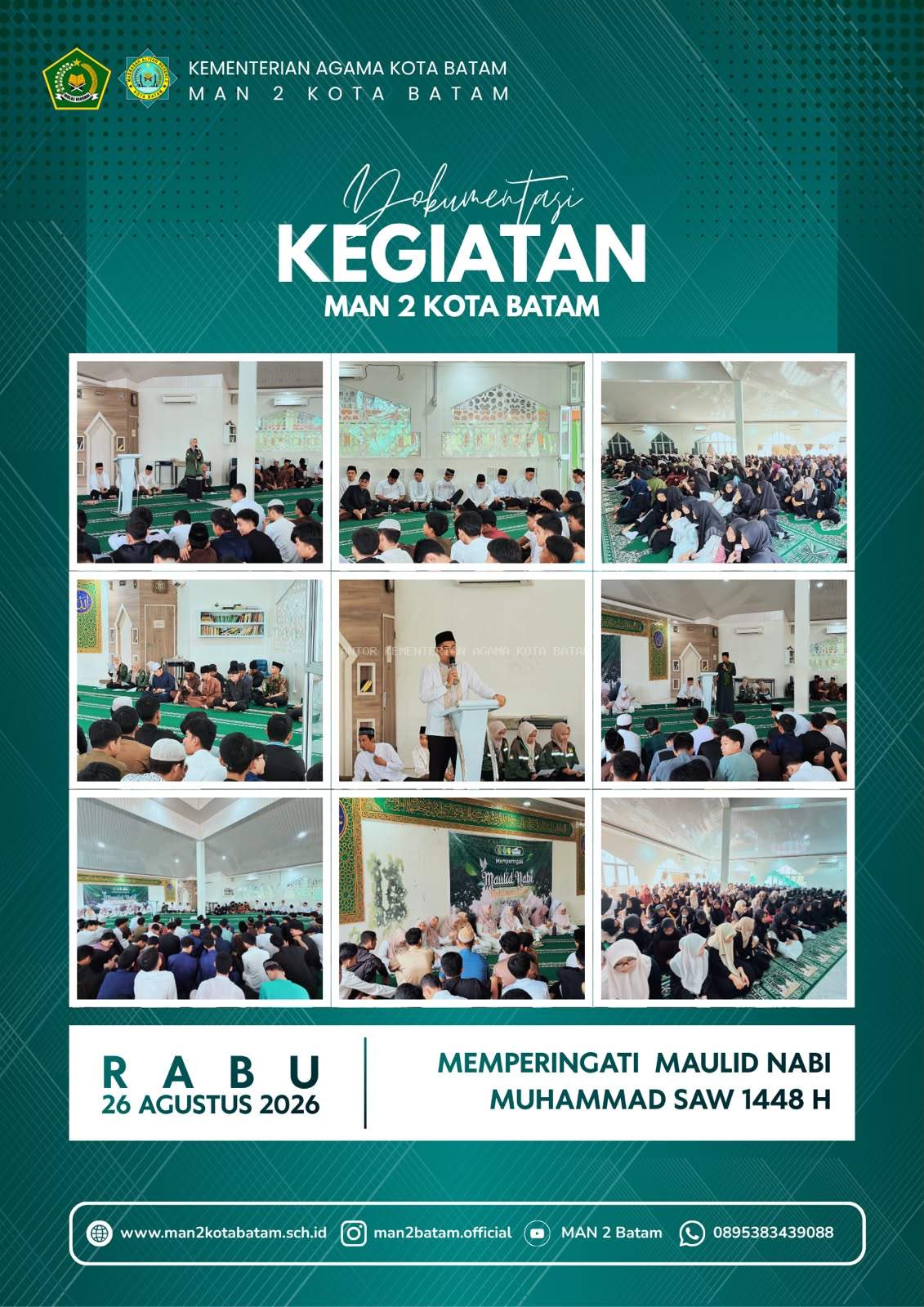MAN 2 Kota Batam Gelar Peringatan Maulid Nabi 1448 H, Tekankan Pentingnya Manajemen Diri