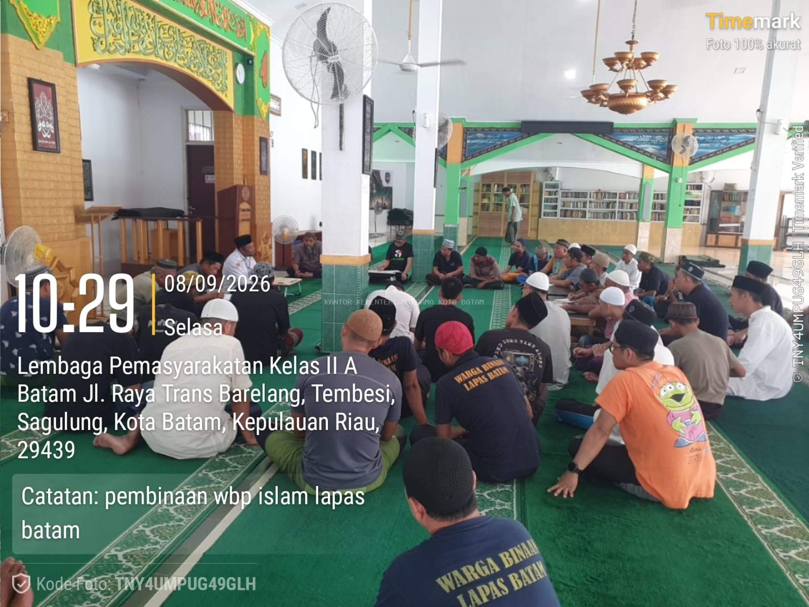 Kemenag Batam Gelar Bimbingan Penyuluhan di Lapas Kelas IIA, Tekankan Pentingnya Meneladani Sunnah Nabi