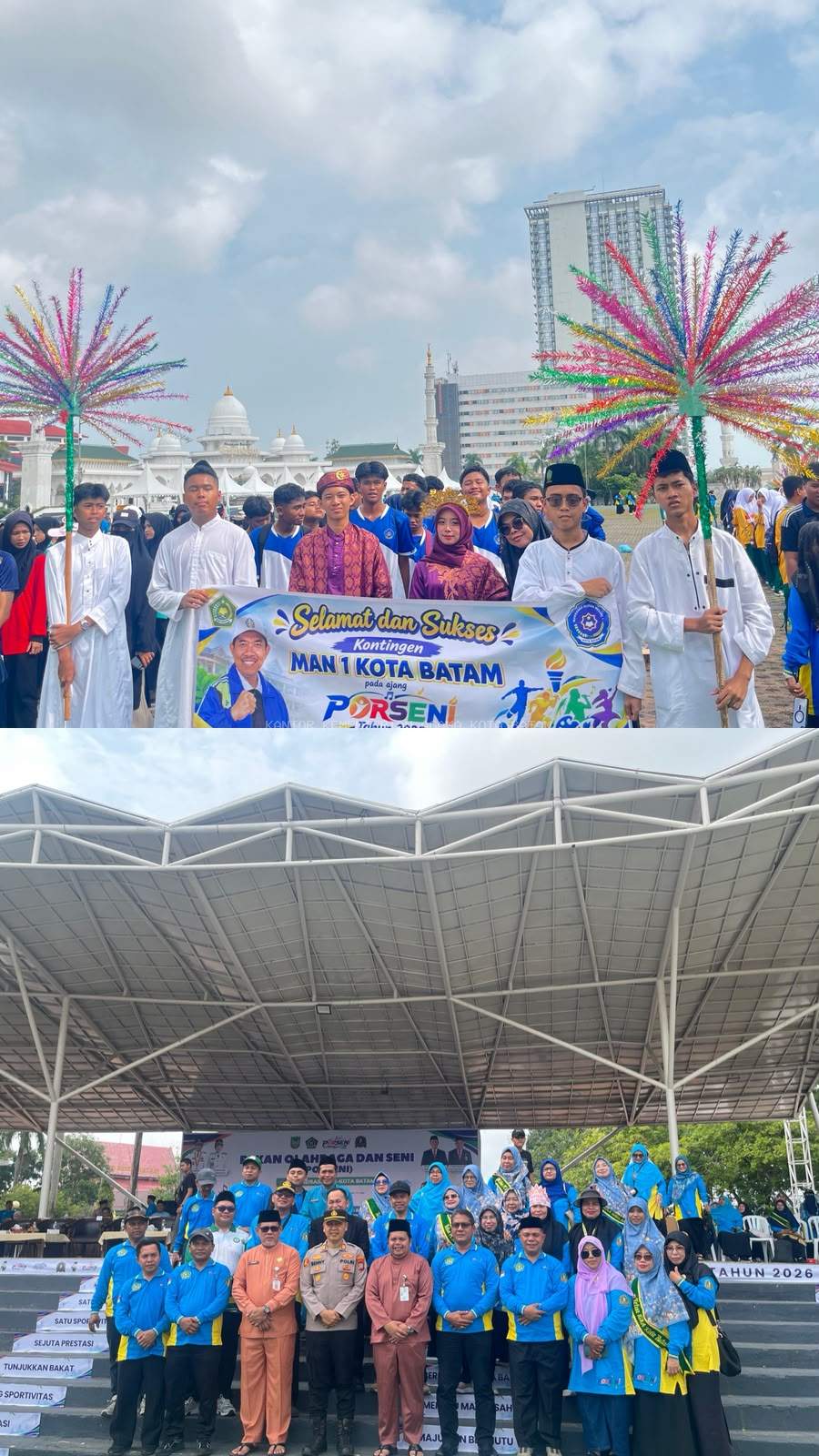 Semarak Pembukaan Porseni Madrasah di Dataran Alun-Alun Engku Putri: Kontingen MAN 1 Kota Batam Siap Ukir Prestasi