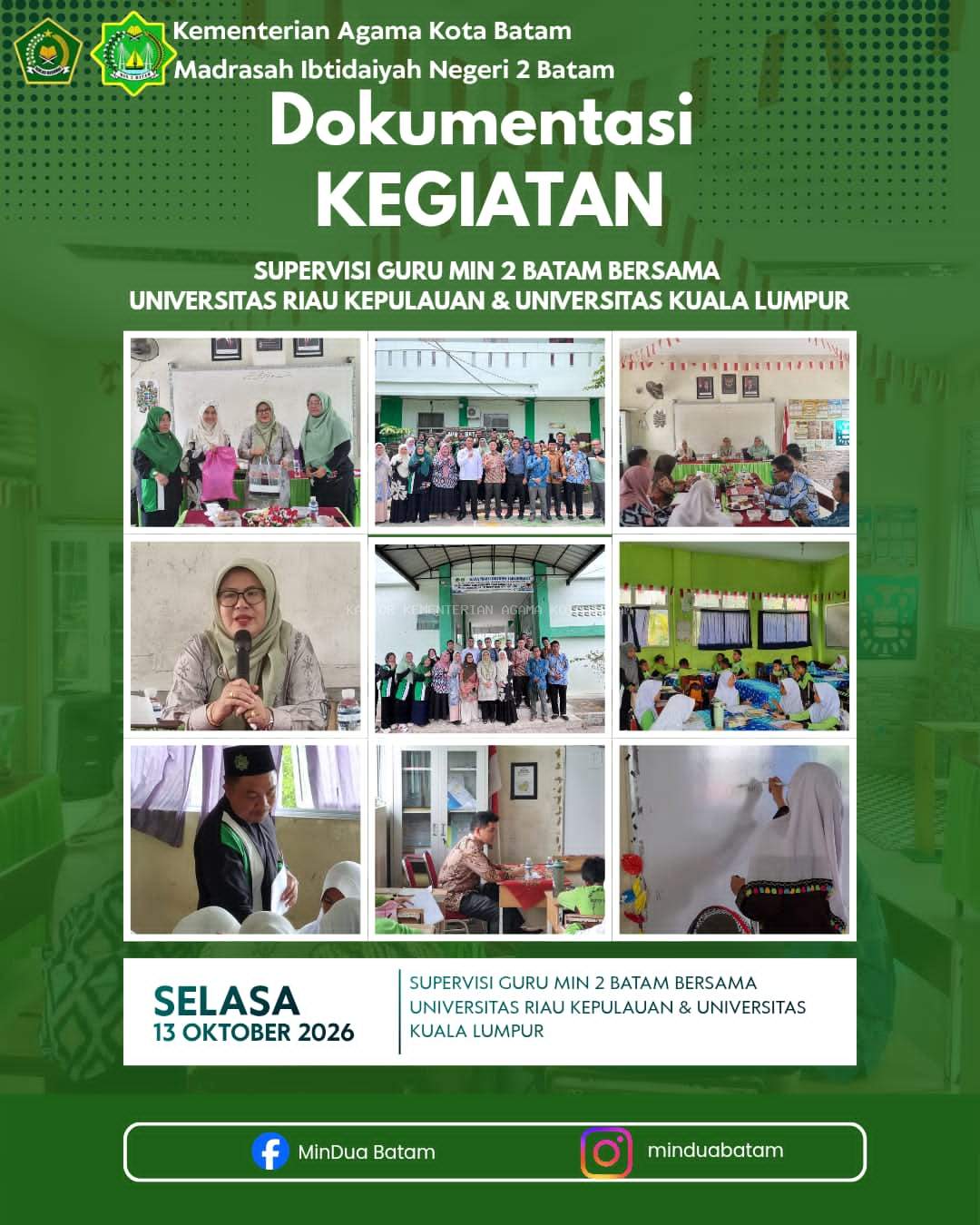 Menuju Madrasah Unggul, MIN 2 Batam Gandeng Universitas Kuala Lumpur Malaysia dan Universitas Riau Kepulauan dalam Supervisi Akademik
