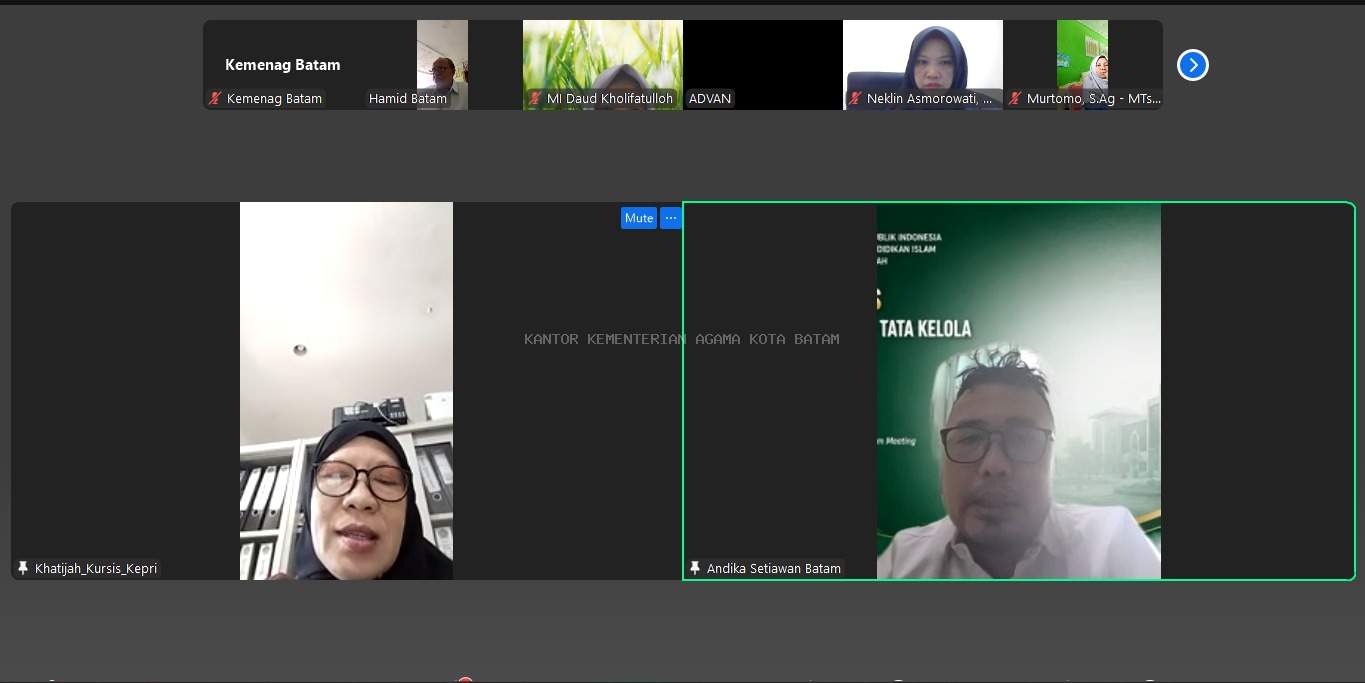 Kantor Kemenag Kota Batam Gelar Pengarahan Virtual Pendampingan Survei Nasional Kurikulum Berbasis Cinta (KBC) Batch 3