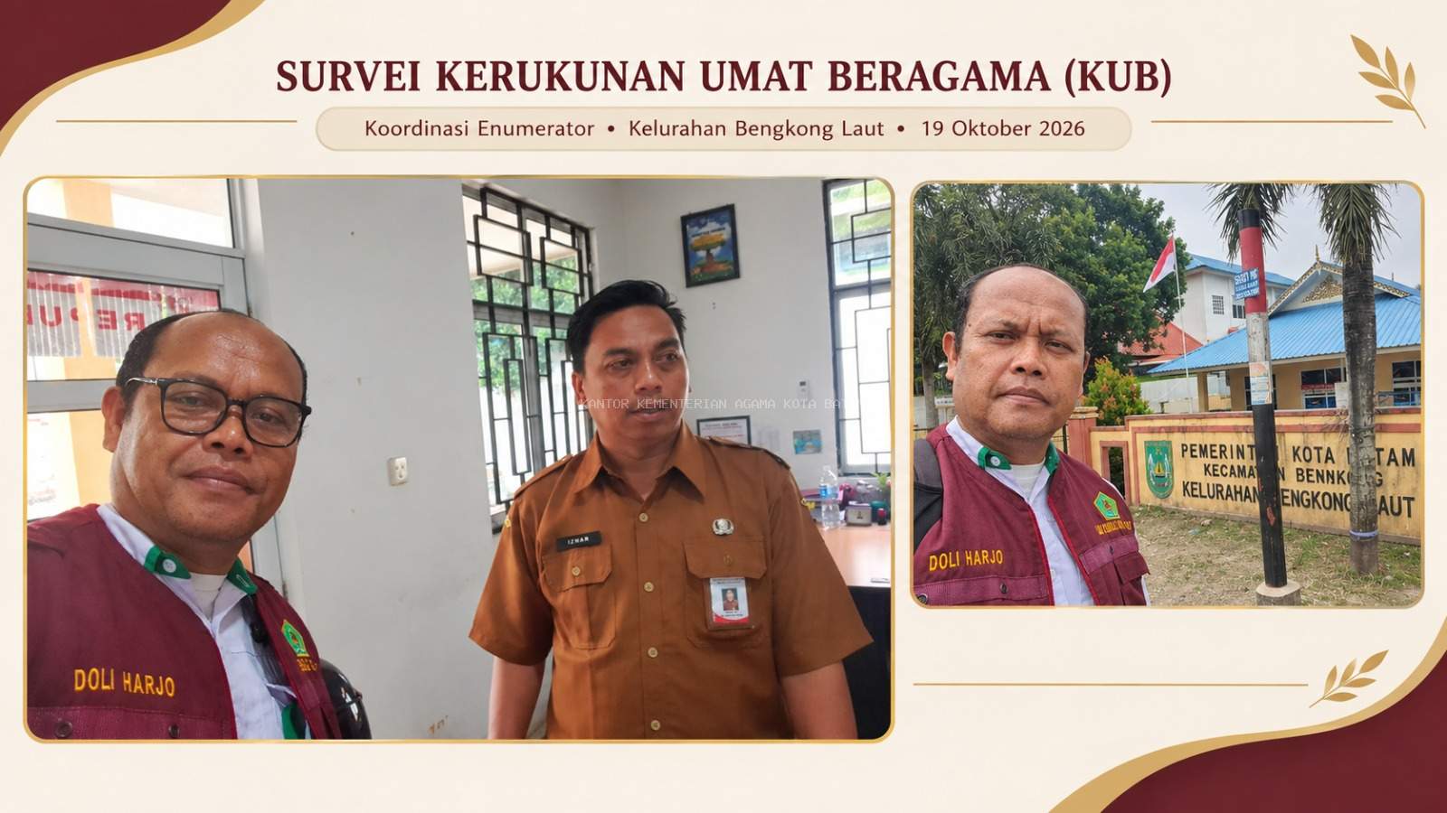 Perkuat Data Kerukunan, Penyuluh Kemenag Batam Koordinasi Survei KUB di Bengkong Laut