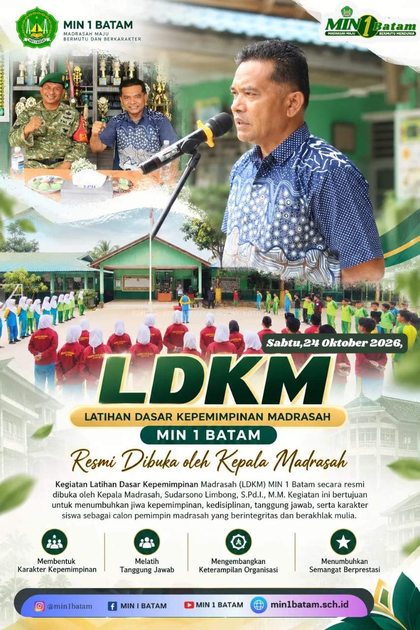 Tanamkan Jiwa Kepemimpinan Sejak Dini, MIN 1 Batam Gelar LDKM untuk Siapkan Generasi Pemimpin Berkarakter