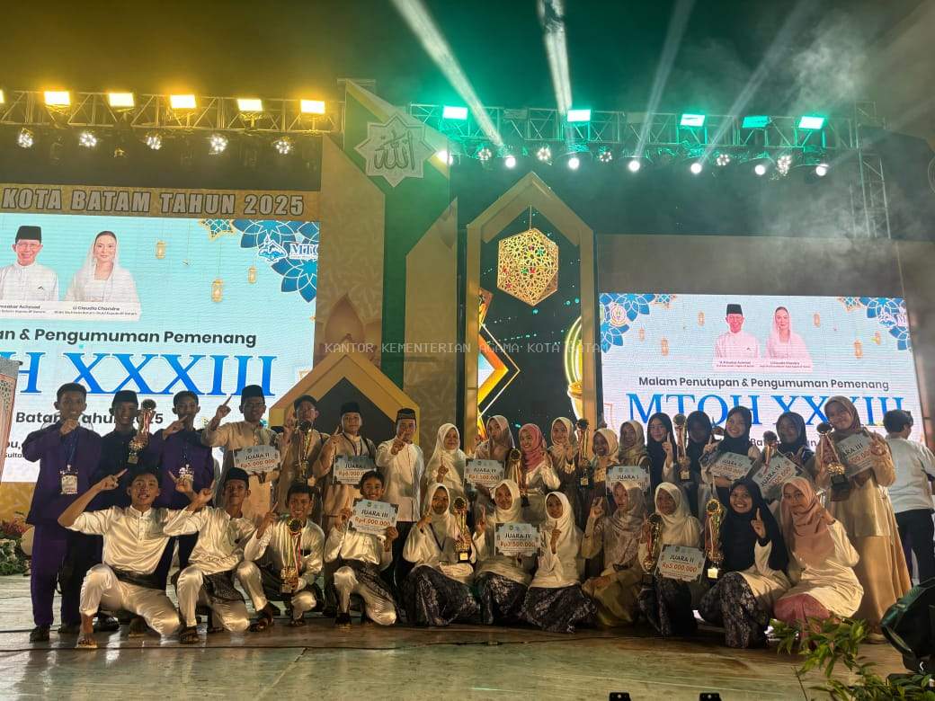 Kafilah MTQH XXXIII MAN 1 Kota Batam Sukses Borong Juara di Berbagai Cabang