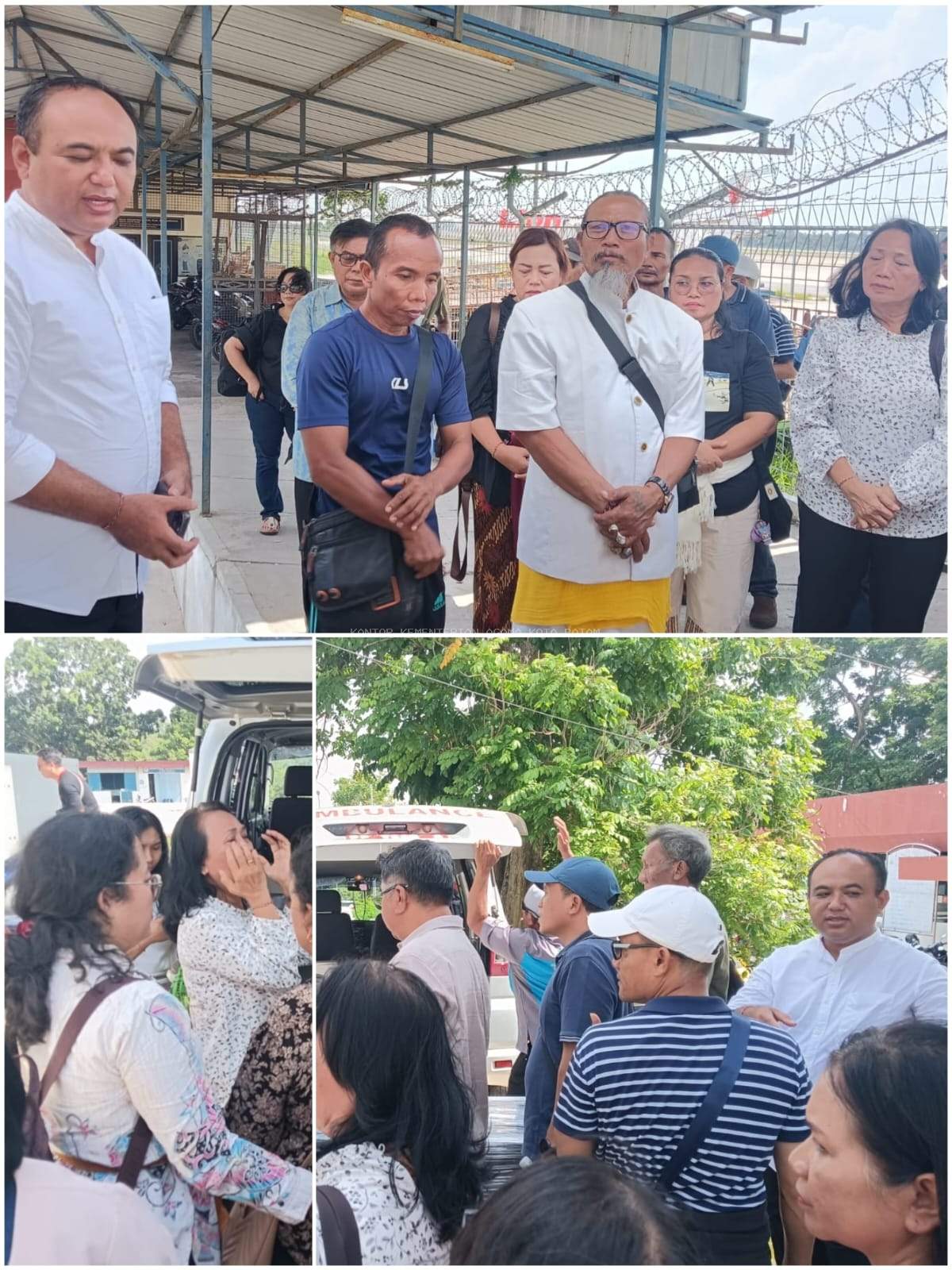 Penyelenggara Hindu Lepas Keberangkatan Layon Swargi Made Maharta Ke Bali