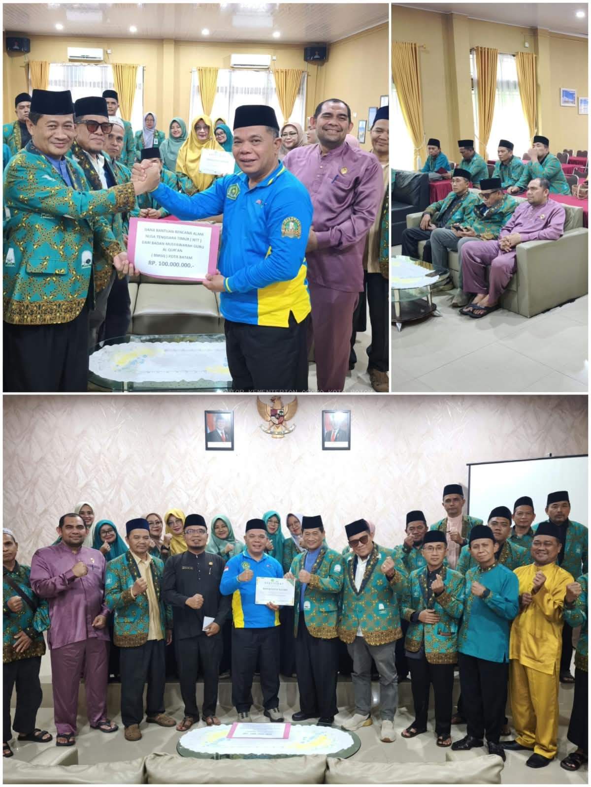 Kemenag Kota Batam Terima Donasi untuk NTT dari BMGQ, Tekankan Penguatan Integritas NKRI dan Kurikulum Cinta