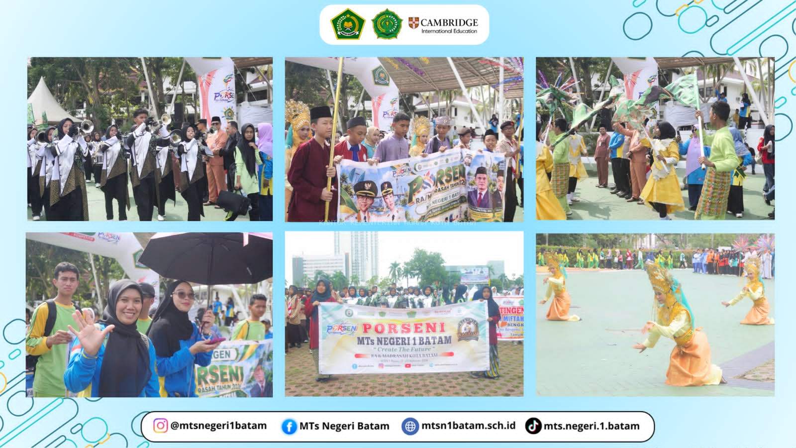 Semarak Pembukaan Porseni Madrasah 2026, MTsN 1 Batam Tampil Meriahkan Pawai dan Tari Persembahan